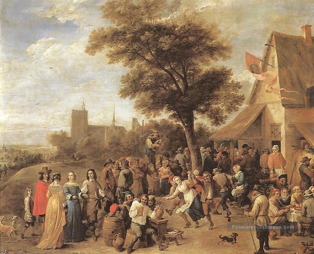 Paysans joyeux rendant David Teniers le Jeune Peintures à l'huile